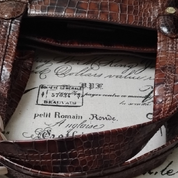 Monsac Crocodile-Embossed Bag - Picture 12 of 16